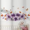 Pegatinas de Pared de Flores de Plantas Transfronterizas Decorativas para Sala de Estar Entrada Dormitorio Pintura Autoadhesiva Removible Pegatina de Pared de PVC