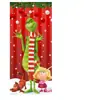 Nova capa de porta verde monstro Grinch transfronteiriça tecido de fundo decoração de atmosfera cortina de porta de Natal pano para pendurar bandeira de capa de porta