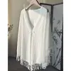 Chal con flecos Cheongsam exterior versátil hija estilo oro primavera y otoño nuevo cubierto de carne estilo retro diario joven cárdigan venta al por mayor