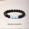 Pulseira de Obsidiana Arco-Íris Natural Presente Cristal de Quartzo Rutilado Dourado Atrai Riqueza Boa Sorte Masculina Pulseira de Obsidiana Dourada Prateada