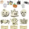 DIY Novo Sinal Decorativo de Madeira com Atmosfera de Halloween Decoração de Parede de Casa Decoração de Feriado Sinal de Madeira Pendurado Pingente