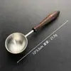 Cuchara Medidora de Acero Inoxidable 304 con Mango de Madera de Haya, Cuchara Medidora para Hornear, Cocina, Medición Cuantitativa de Leche en Polvo, Granos de Café, Múltiples Especificaciones
