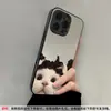 Funda Linda de Gatito Anti-Huellas Dactilares Adecuada para Apple 17 Pro Max 16 15 Funda de Teléfono iPhone 14 Creativo Diseño de Espejo 13