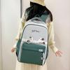 Nova Mochila Escolar de Nylon com Aparência Premium para Alunos do Ensino Fundamental, Mochila Gatinho Fofo, Mochila Casual de Grande Capacidade Atacado