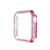 Adequado para Apple Watch iwatch7 geração capa protetora PC fileira única strass moldura oca anti-queda capa protetora 41/45mm