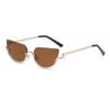 Óculos de Sol Jamie 868 Novos com Meio Aro, Óculos de Sol Metálicos Compactos Semi-Arredondados da Moda, Item Tendência Europeu e Americano