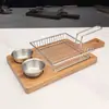 Set de Snacks Occidentales de Acero Inoxidable Viene con Tazas para Salsa, una Bandeja para Sashimi y un Set Especial para Servir Fácilmente