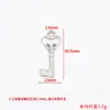 Colgante de llave de acero inoxidable transfronterizo, estilo vintage Benedict titanio acero oro 18K charm de llave collar accesorios de joyería DIY