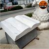 Fabricante Produce Escultura de Libro de Piedra de Mármol Blanco Gris Sésamo Blanco Sésamo Plaza del Campus Adornos de Decoración Cultural