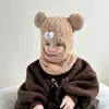 Outono e Inverno Crianças Dinossauro Macacão Chapéu Bebê Masculino e Feminino Bebê Quente Proteção de Orelha Chapéu de Pelúcia Capuz de Proteção de Orelha Cachecol de Pescoço