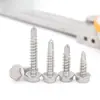 Tornillos Autorroscantes Autoperforantes de Acero Inoxidable 316 con Cabeza de Brida Hexagonal M4.2-M6.3
