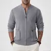 Comercio Exterior Transfronterizo Ropa de Hombre Nueva Moda Otoño Suéter Casual Cárdigan Prendas de Punto para Hombre Chaqueta Abrigo Rayada Simple