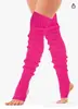Cubierta de Pie para Yoga Danza 70cm Protección Deportiva Adulto Niños Medianos Lana Tejida Caliente Pierna Calcetines de Pie de Ballet Cubierta