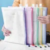 Bolsa para Documentos Engrosada, Bolsa Transparente de Malla con Cremallera, Bolsa de Almacenamiento de Gran Capacidad A4 para Exámenes, Portaboletos, Papelería para Estudiantes, Impermeable