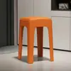 Taburete para uso doméstico, engrosado, apilable, plástico resistente, adecuado para sala de estar comedor, simple, antideslizante, taburete alto para mesa de comedor, taburete cuadrado suave con cojín