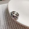 Anillo de Plata Esterlina S925 para Mujer Vintage Plata Tailandesa Trenzado Cuerda Tejida Anillo Personalidad Nicho para Mujer Celebridad de Internet Joyería de Moda