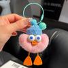 Piel de Conejo Rex Real Pato Pequeño Llavero de Coche Colgante Muñeco de Peluche Adorno Accesorio para Coche Personalizado Moderno Hecho a Mano