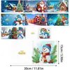 Tarjetas de Felicitación Navideñas Populares Transfronterizas Multiserie Hechas a Mano con Diamantes Juego de 9 Piezas con Sobres Pegatina de Diamante Dibujos Animados Juego de 6 Piezas