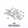 Jingdian Jewelry Aleación de Plata y Zinc del Tíbet Cuentas Redondas con Diamantes, Cuentas Separadoras, Cuentas de Ábaco, Accesorios para Pulseras DIY, Cuentas Sueltas al por Mayor