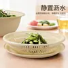 Conjunto de Cesta de Drenagem 3 em 1 Bacia de Lavagem Multifuncional para Cozinha Peneira para Frutas e Vegetais Cesta de Armazenamento Prato de Preparo Doméstico