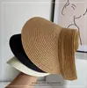 Nuevo Sombrero de Sol de Primavera para Mujer, Sombrero con Visera Grande para Viajes al Aire Libre, Sombrero de Sol Plegable con Parte Superior Vacía, Sombrero de Paja para Playa