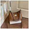 Elegante bolso de dos tonos para mujer, nuevo modelo de moda 2026, bolso de hombro simple, versátil para el trabajo y uso casual, bolso cruzado