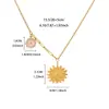 Elegante y Moderno Collar para Mujer con Forma de Corazón y Flor Incrustada de Circonita Chapado en Oro de 18 Quilates Cadena para Clavícula Regalo para el Día de la Madre Joyería