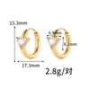 Moda Transfronteriza Europea y Americana Lujo Ligero Forma Geométrica Ear Cuffs, Pendientes Personalizados Retro de Acero Inoxidable Chapado en Oro de 18K Accesorios para Mujer