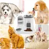 Alimentador Automático para Mascotas 2 en 1, Dispensador de Comida de 1600 ml con Dispensador de Agua de 800 ml para Gatos y Perros, Saliendo de Casa