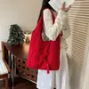 Bolso tote nuevo de color liso plisado estilo japonés, bolso de mano de gran capacidad para la oficina, bolsa versátil unisex