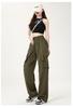 Pantalones cargo estilo americano rosa 2024 para mujer, holgados, de primavera y verano, finos, informales, rectos, con cordón, de pierna ancha, estilo Spice Girls