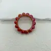 Anillo Redondo de Encaje Hueco con Perlas Sueltas Redondas de Melón Amargo Mabe Acrílico de Alta Calidad Accesorios para Cadena de Teléfono DIY