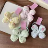 Nuevo Estilo Coreano Estilo Pastoral Fresco Floral Relleno de Algodón Cabeza de Flor Cuerda para el Cabello Niña Dulce Anillos para el Cabello Tendón de Goma Cola de Caballo