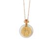 Yilu plata S925 plata esterlina chapado en oro jade Hetian ocho dioses guardianes colgante hebilla de la paz retro estilo nacional colgante Ruyi