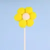Bolo de aniversário bola de pelo flor pequena decoração plug-in girassol flor pequena decoração cartão plug-in mesa de sobremesa festa plug-in
