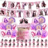 Em Estoque Nezuko Kamado Demon Slayer Tema Aniversário Decoração Banner Conjunto de Balões