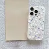 Capa floral azul e branca adequada para Huawei P80 com cordão, capa para celular Nova15, Mate80ProMax, Honor X70, alto valor estético