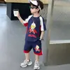 Traje de Verano Ultraman Boys 2026 Estilo Nuevo Verano Elegante Manga Corta Dibujos Animados Atractivo Ropa Deportiva para Niños Pequeños