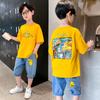 Pikachu Camiseta de manga corta para niño 2022 nuevo estilo western ropa de verano para niños estilo coreano T-shirt verano guapo t Moda ropa infantil para 12 años