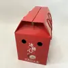 Caixa de Embalagem Apple, Caixa de Presente de Luxo, Caixa Vazia, Estilo Telhado, Caixa de Presente Portátil Universal para Frutas Cristalizadas