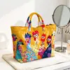 2026 Nova Bolsa de Mão Transfronteiriça Temu Site Independente Impermeável PVC+Lona Portátil para o Dia a Dia Bolsa de Ombro Bolsa Tote