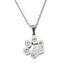 Moda japonesa y coreana lindo gatito acero de titanio colgante de diamante venta al por mayor electrochapado oro de 18K Collar de garra de Meow lindo para mujer