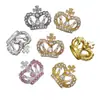 Botones Metálicos Estilo Tweed con Incrustaciones de Diamantes Corona Botones Decorativos Cosidos a Mano para Suéter Abrigo Cortavientos Zapatos y Sombreros Caja de Regalo Accesorios DIY