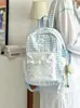 Linda Mochila para Perro a Cuadros Estilo Curativo Femenino, Refrescante y Dulce Mochila de Viaje para Mejor Amiga de Verano