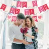 Guirnalda de Día de San Valentín Suministros de Decoración para Bodas y Fiestas Bandera de Cola de Pez Corazón Amor Arreglo de Decoración para Habitación de Boda