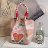 Nova bolsa de tricô estilo japonês e coreano, bolsa tote portátil para trabalho e viagem, bolsa tote de grande capacidade para o dia a dia, bolsa pequena quadrada de ombro