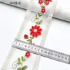 8.5cm Encaje Malla Adorno de Encaje Accesorio para el Cabello Cinta Flor de Rosa Bordado DIY Lazo Hecho a Mano Cinta
