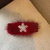 Pinza de Pelo de Terciopelo Otoño e Invierno, Pinza Superior de Copo de Nieve con Pedrería de Alta Gama, Pinza Atmosférica de Primavera en la Parte Posterior de la Cabeza, Pinza Elegante