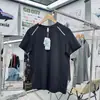 Textura de malha furadinha, respirável, absorve o suor, sensação refrescante, antibacteriana, unissex, camiseta de manga curta para atividades ao ar livre, secagem rápida, com detalhes refletivos 3M, moderna