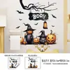 Pegatinas Estáticas Autoadhesivas de Halloween Transfronterizas al por Mayor: Árbol Muerto, Calabaza Juguetona, Bruja, Murciélago, Boo Pegatinas Impermeables de PVC para Baño